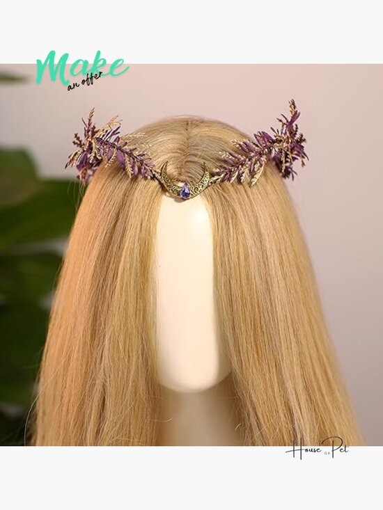 Woodland Fairy Crown Circlet for Renaissance Faire Halloween Elf Cosplay main image 4